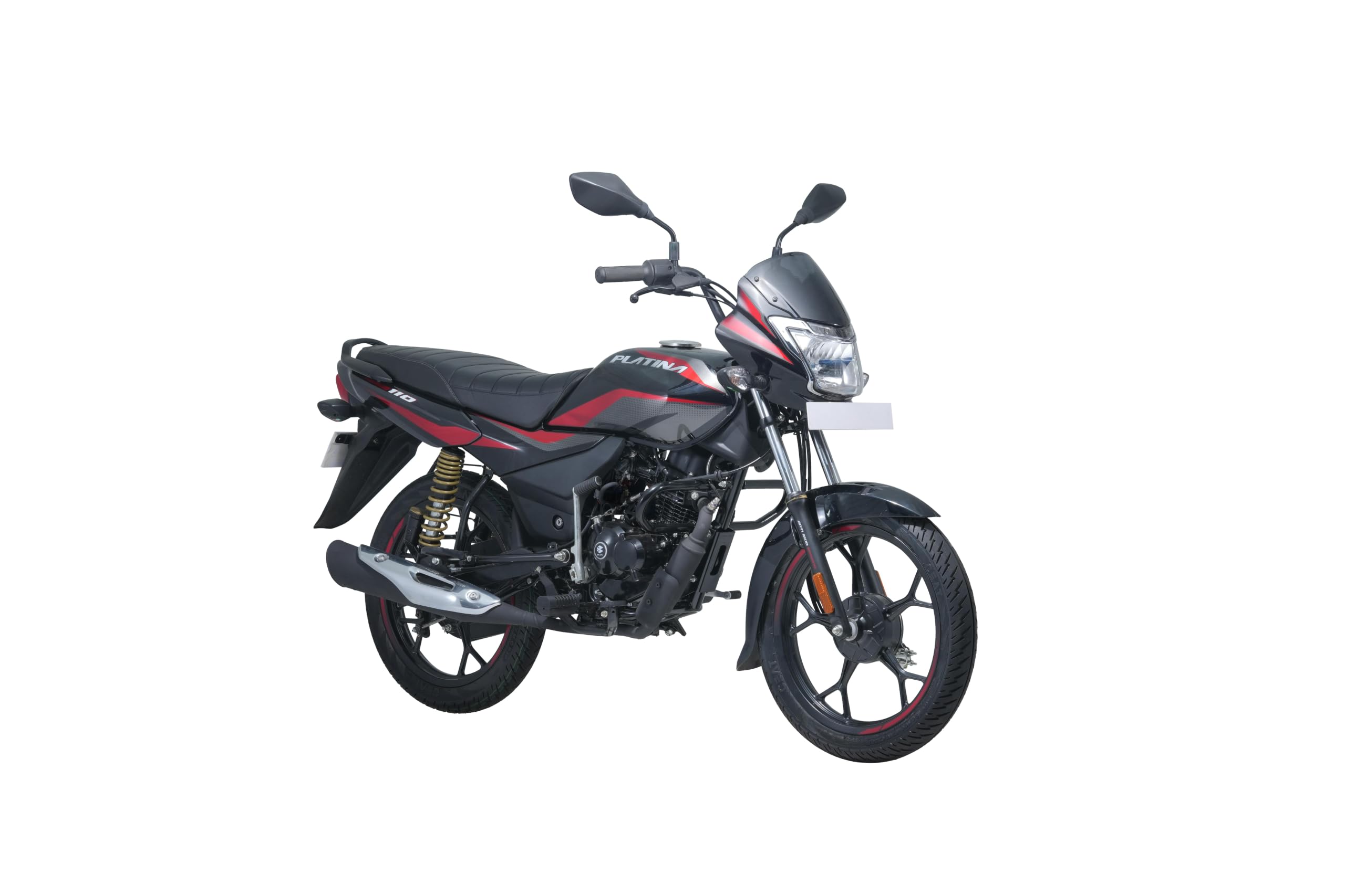 Bajaj Platina 110 Es Drum Motorcycle/Motorbike - Black Red - Ex-Showroom-image-42