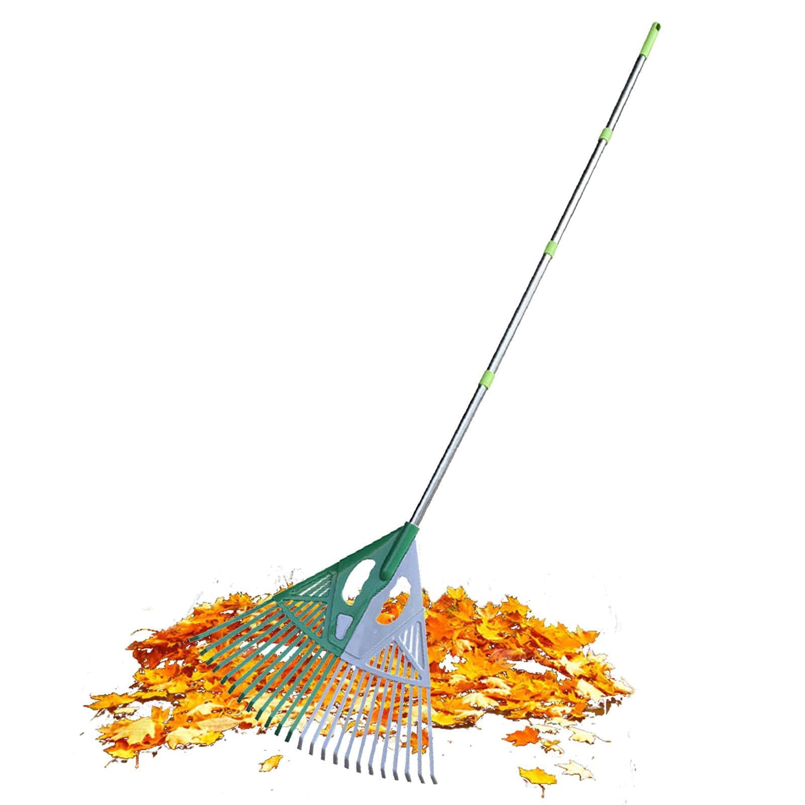 Râteau de jardin pour jardinage extérieur et ramassage des aiguilles de pin