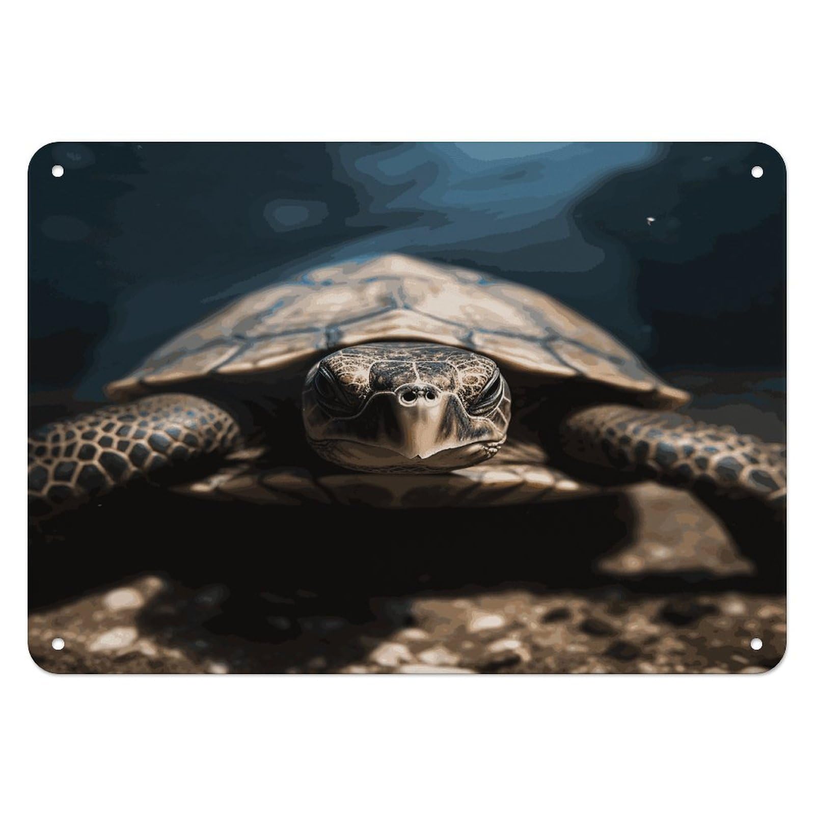 Fekiloot Style Animal Tortoise Wall Decor Iron Painting Metal Sign