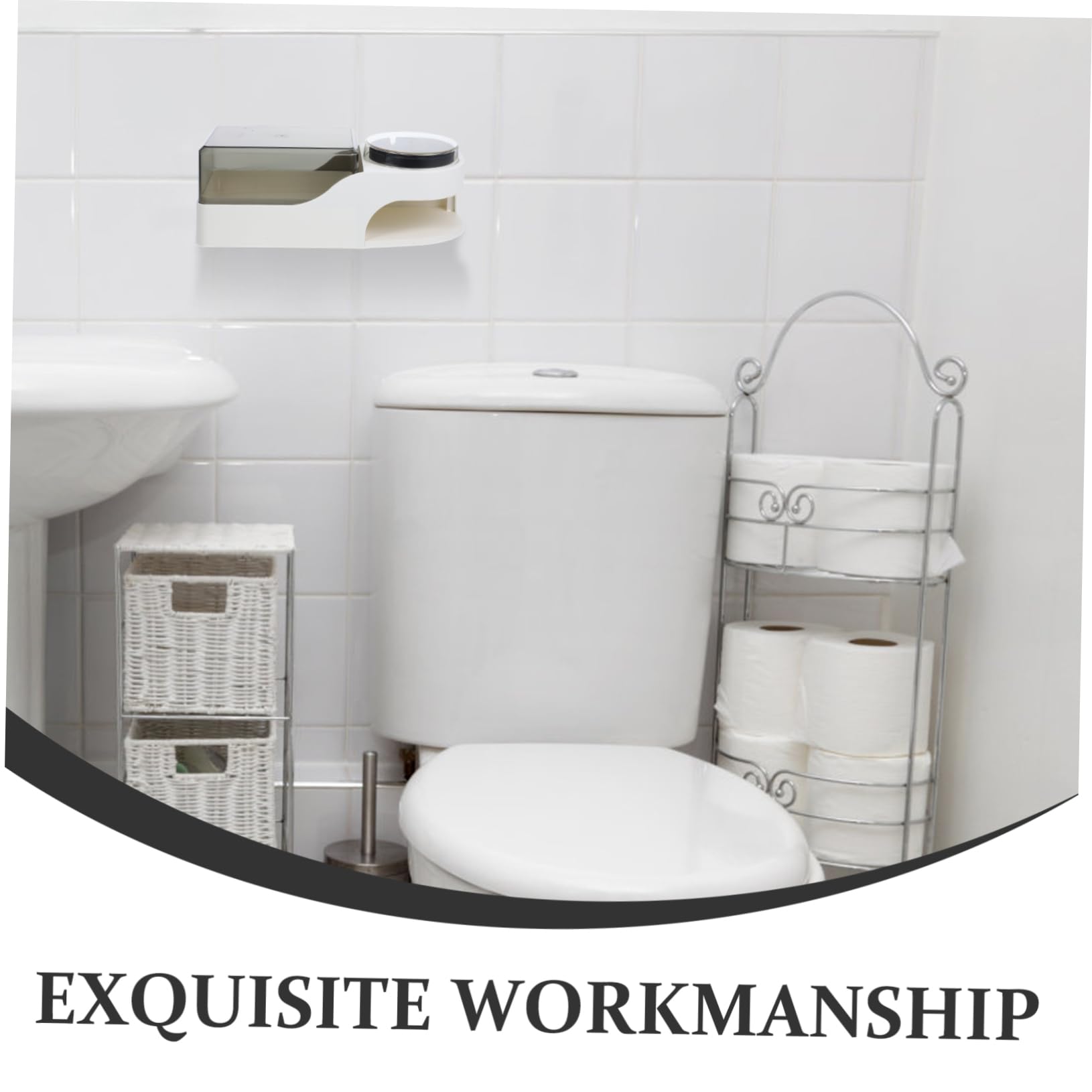 Toilettenpapierhalter Für Badezimmer Wandmontage Ohne Bohren Mit Taschentuchbox Und Aschenbecher Organizer Für Feuchttücher Und Kleine Accessoires