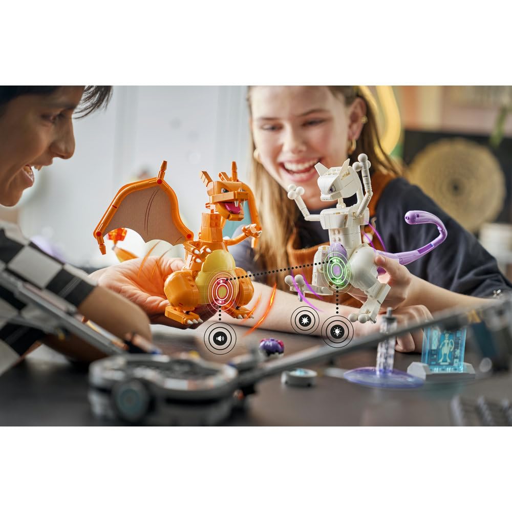LEGO Pokémon SMART Play: Ucieczka z laboratorium Mewtwo 72163 | Interaktywna zabawka z figurką Pokémona z klocków, zestaw kompatybilny, prezent dla dzieci 10+, 1 SMART Tag, 605 elementów