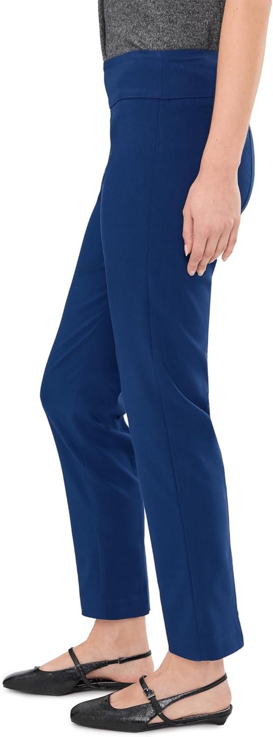 Elliott Lauren Womens Control Stretch Pull-on Ankle Pants with Back Slit Detail - Image 3