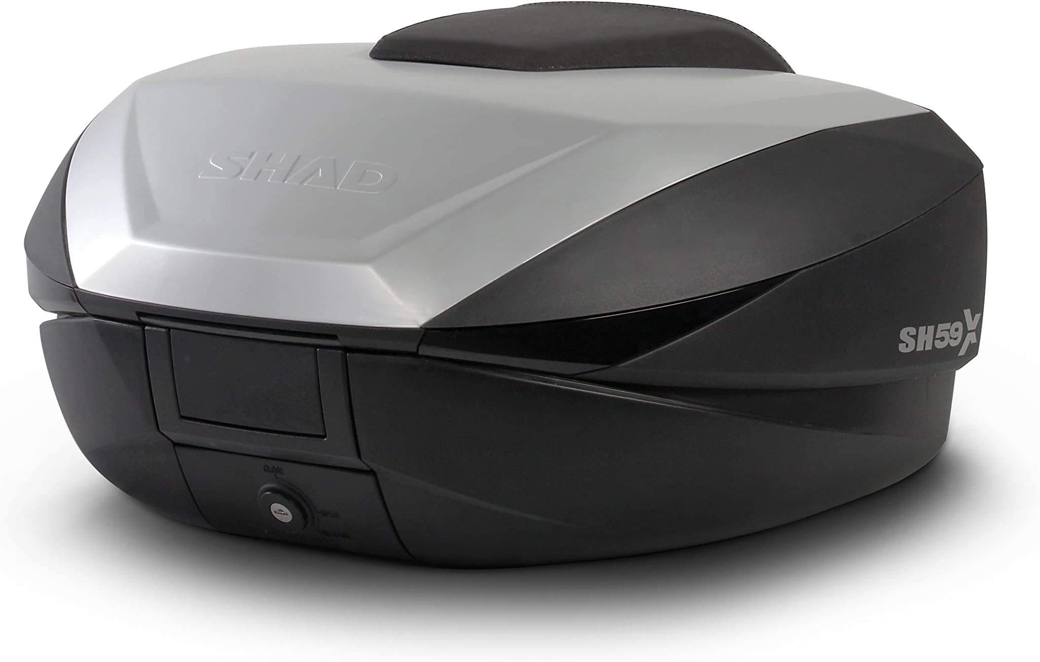 ShadSH59X Expandable Top Case - Adjustable Volume (46-58L), Aluminum Cover Included, Baseplate Included, Secure Lock System, Bike-Specific Racks sold Separately