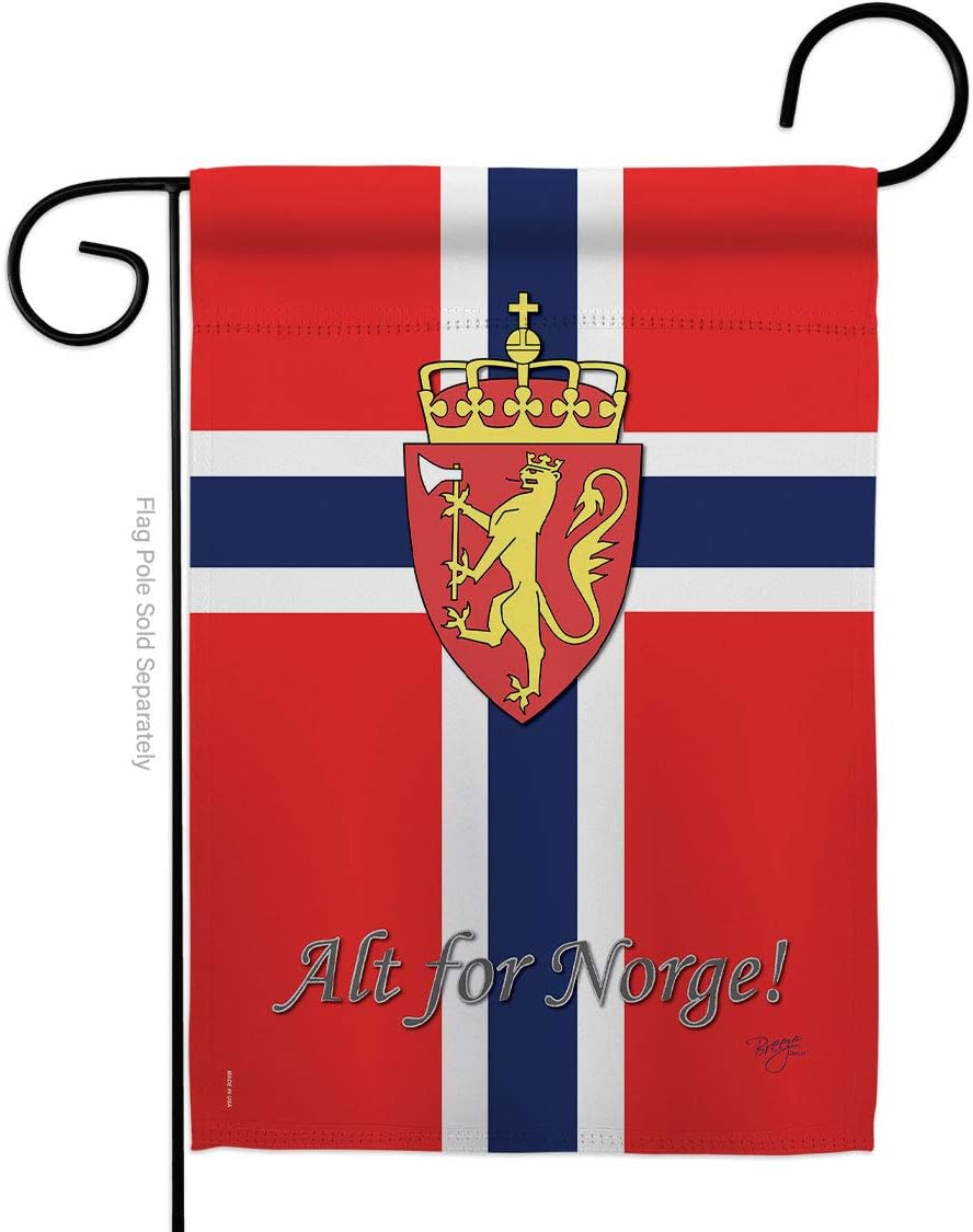 Breeze Decor G158092 Norway Flags of The World Nationality Impressions Decorative Vertical Garden Flag 13" x 18.5" Printed in USA Multi-Color