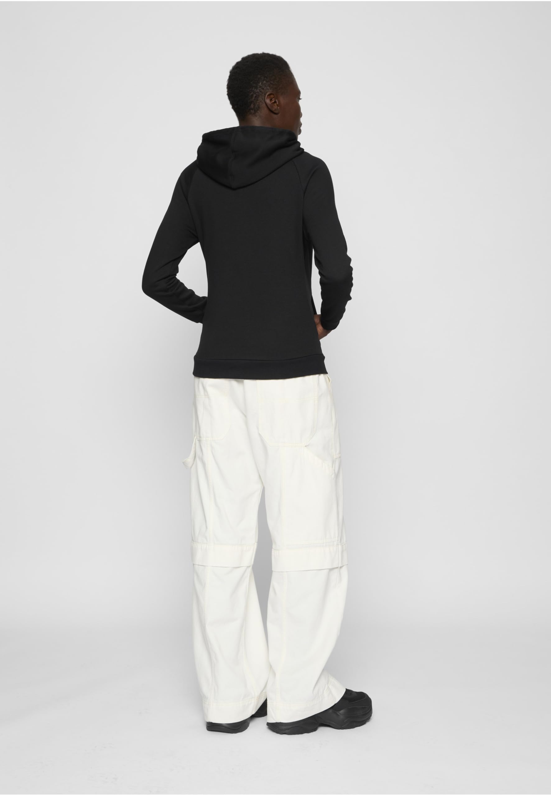 Urban Classics Ladies Raglan High Neck Mujer Sudadera con Capucha Negro Regular