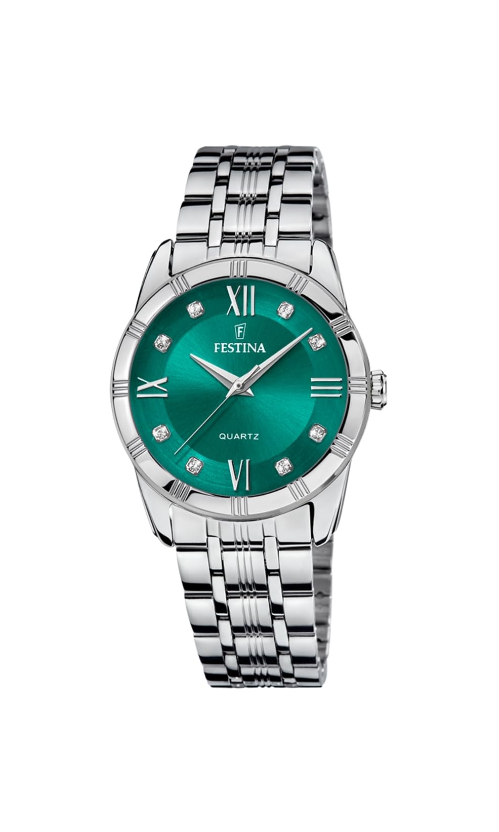 Festina Orologio Donna Analogico in Acciaio Inossidabile 316l Argentato | Movimento al Quarzo, Vetro Minerale ad Alta Resistenza, Impermeabile 5 ATM F16940/F, Mademoiselle