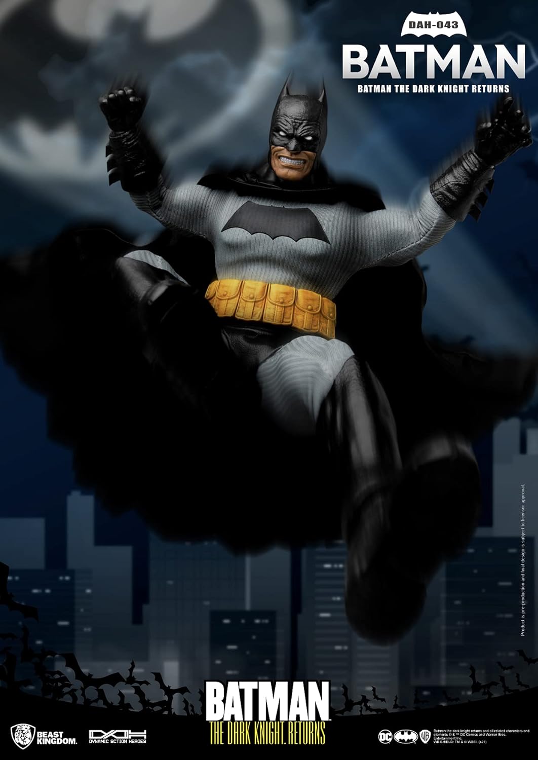 Beast Kingdom The Dark Knight Returns: Batman DAH-043 Dynamic 8-ction Heroes Action Figure, Multicolor