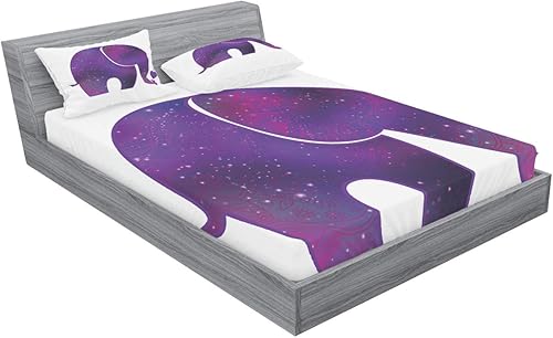 Miniatura 306 de Ambesonne - Juego de sábanas bajeras y fundas de almohada, diseño clásico botánico, plantas de jardín vintage, juego de 3 piezas con estampado