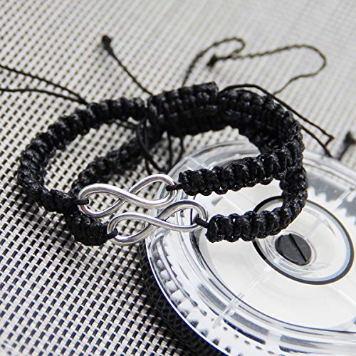 2Pcs Infinity Distance Couple Braided Handcrafted His and Hers Bracelet Adjustable Lovers Bracelet Forever Friend4