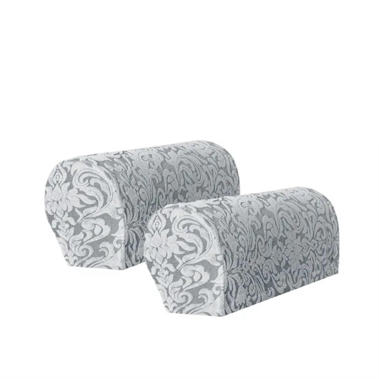 Sofa ArmlehnenbezüGe 2 stücke Jacquard Arm Stretch Sofa Abdeckung Spandex Sofa Handtuch Sessel Abdeckungen Sofa Arm Abdeckungen Universal Nicht-Slip FüR Couch, Stuhl, Armschutz(Light Gray)
