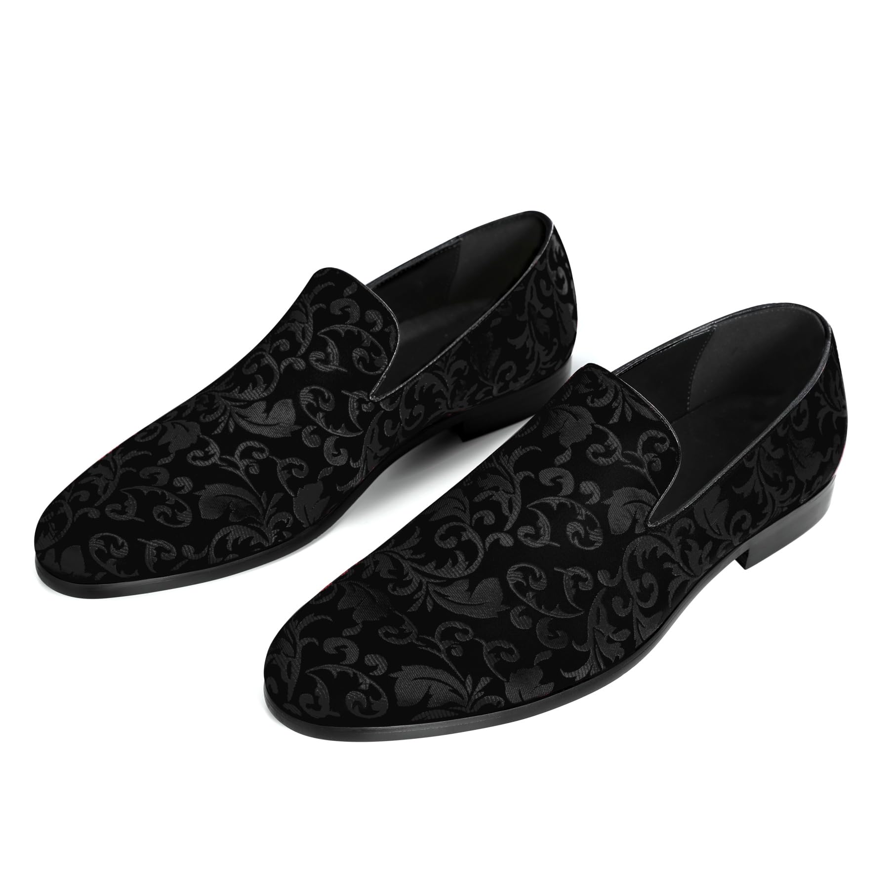 YFFUSHI Mocasines Hombre de Lujo Bordados Loafers Bajos Comfort Slip On Plano Zapatos para Boda Ceremonia