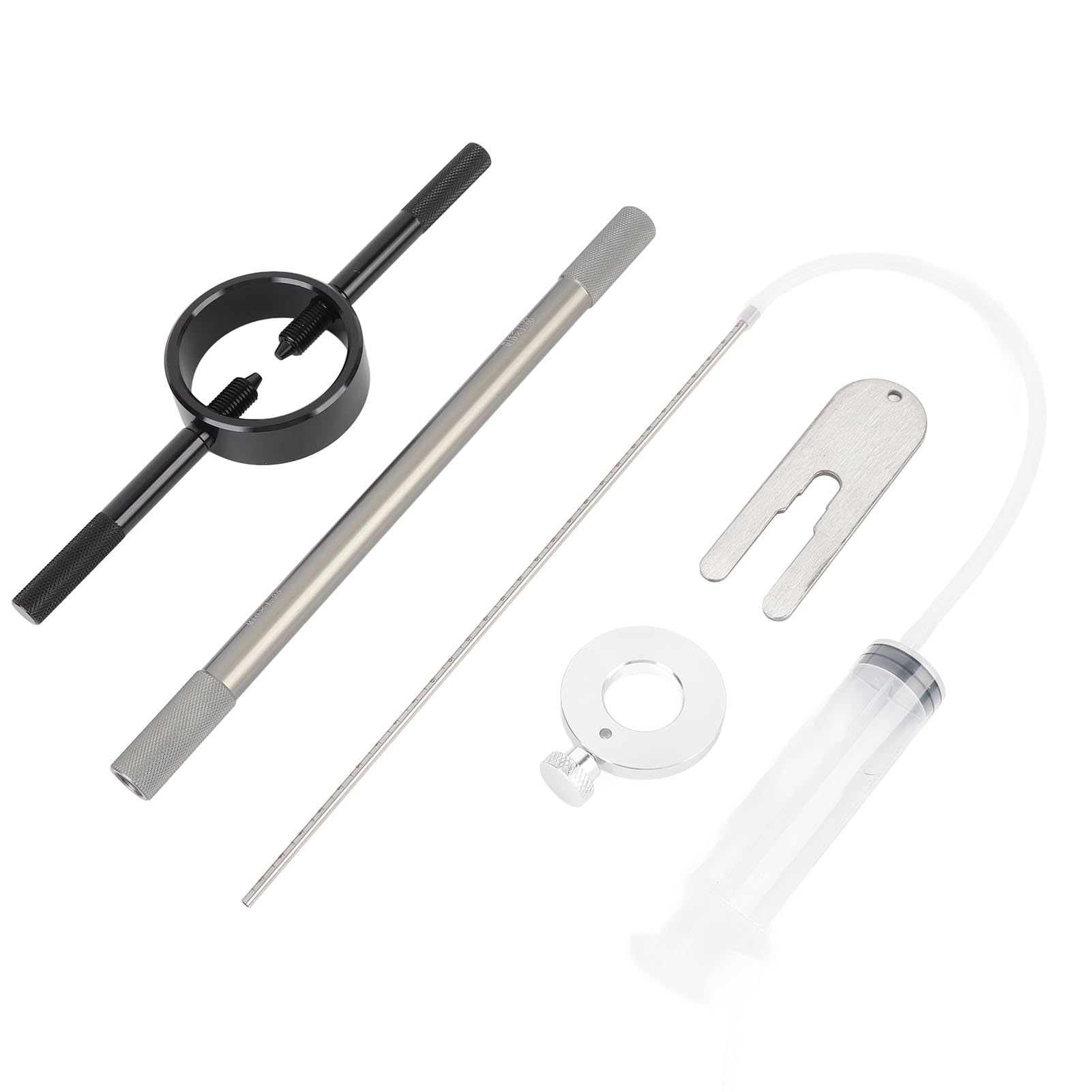 Kit di Strumenti di Servizio Forcella motociclistica, Strumento di Manutenzione Forcella 3pcs Set di forcine Olio Strumento, compressore a Molla e Strumento di spurgo
