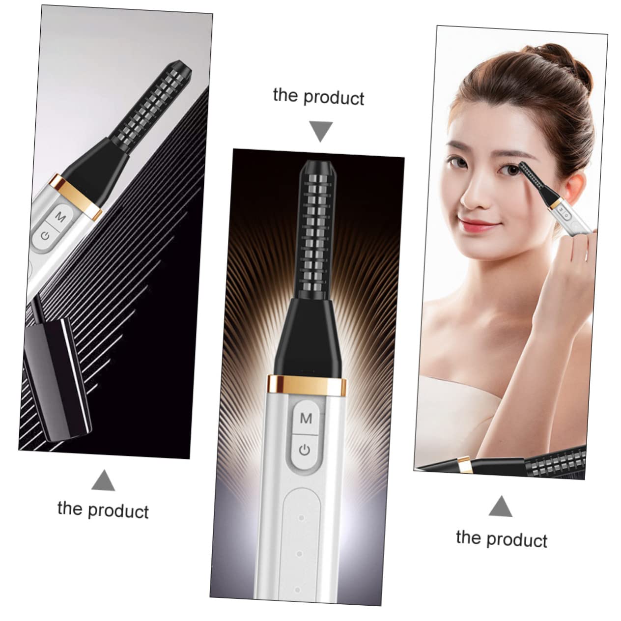 MAGICLULU 3piezas Rizador De Pestañas Eléctrico Térmico Recargable Control De Curler Portátil Para Pestañas y Curvadas