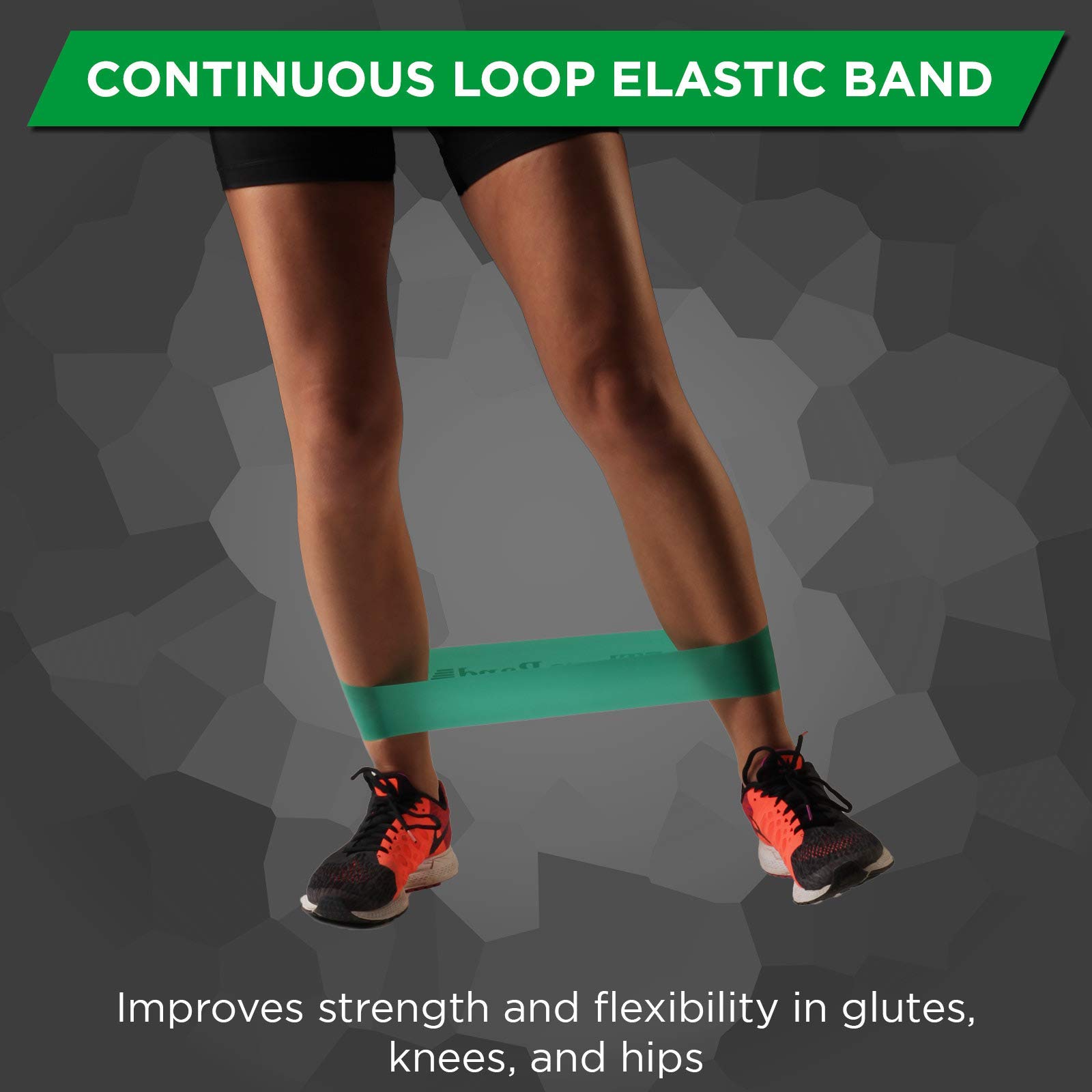 THERABAND Banda de Resistencia, Banda de látex Profesional para Pilates, Crossfit, Yoga, Estiramiento, Terapia física, Entrenamiento de Fuerza sin Pesas, 45,5 cm, Verde, Pesado, Nivel intermedio 1