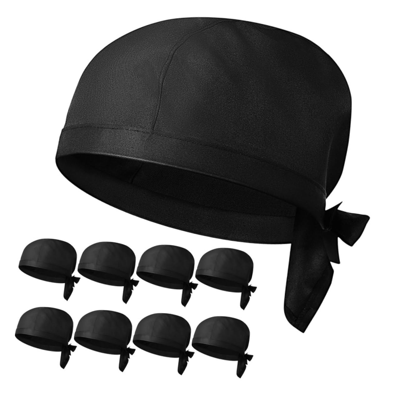 FOMIYES 9pezzi Cappello da Cuoco in Cotone Traspirante e Resistente per Cucinare in Cucina per Servizio in Ristorante Comodo e Leggerper Uso Prolungato