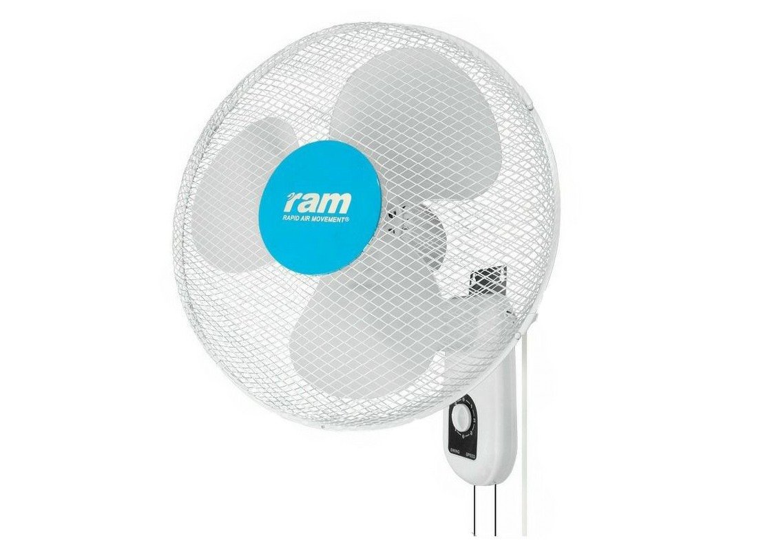 Ram 16" 400mm Wall Mounted Fan 3 Speed oscillate Hydroponics Cooling Fan
