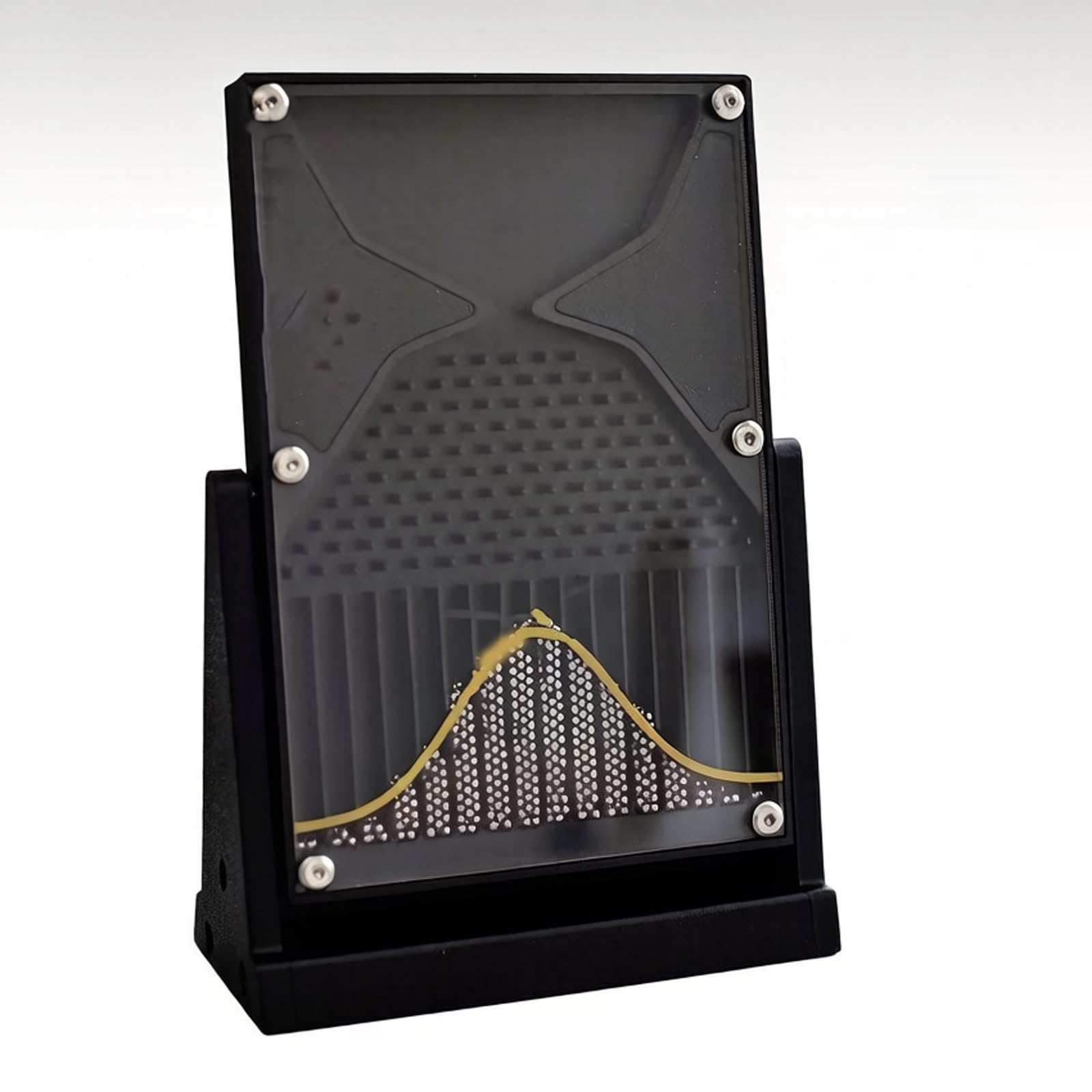 ZephPerton 12 * 18cm Galton Board Probability Demonstrator Model, Galton Board Desk Toy, Model with Bell Curve, Effective Statistical Law Demonstration for Physical School Laboratory Teaching