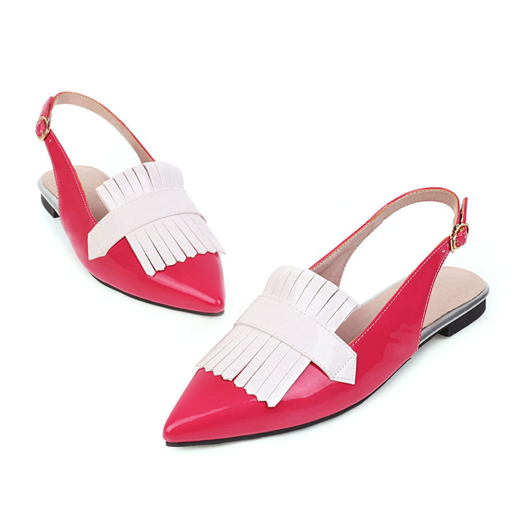Sandalias Planas de Tacones Bajos con Punta Puntiaguda para Mujer