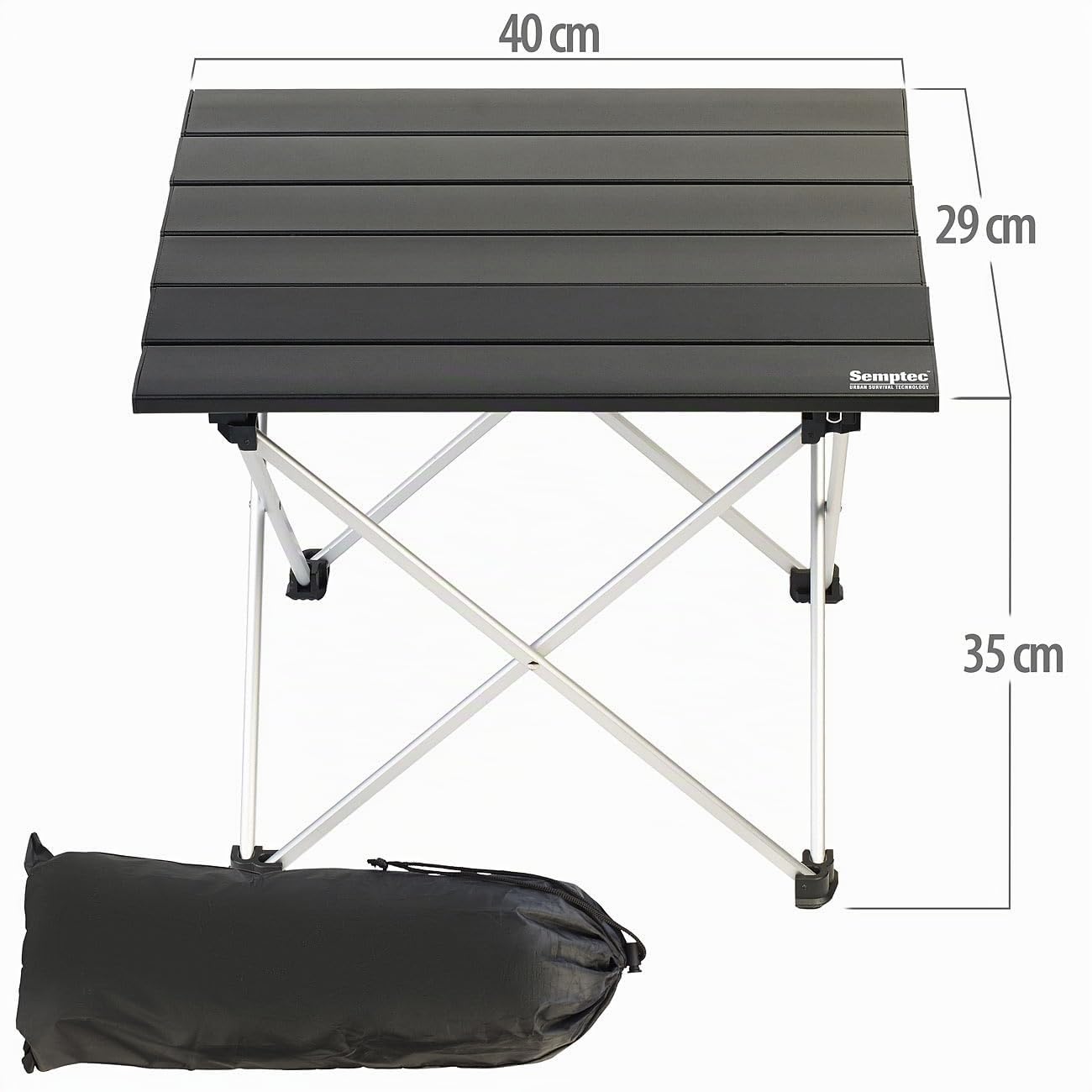 Semptec Urban Survival Technology Tische: 2er-Set Faltbare Aluminium-Campingtische, 910 g, belastbar bis 25 kg (Campingtisch Klapptisch, klein, Möbel)