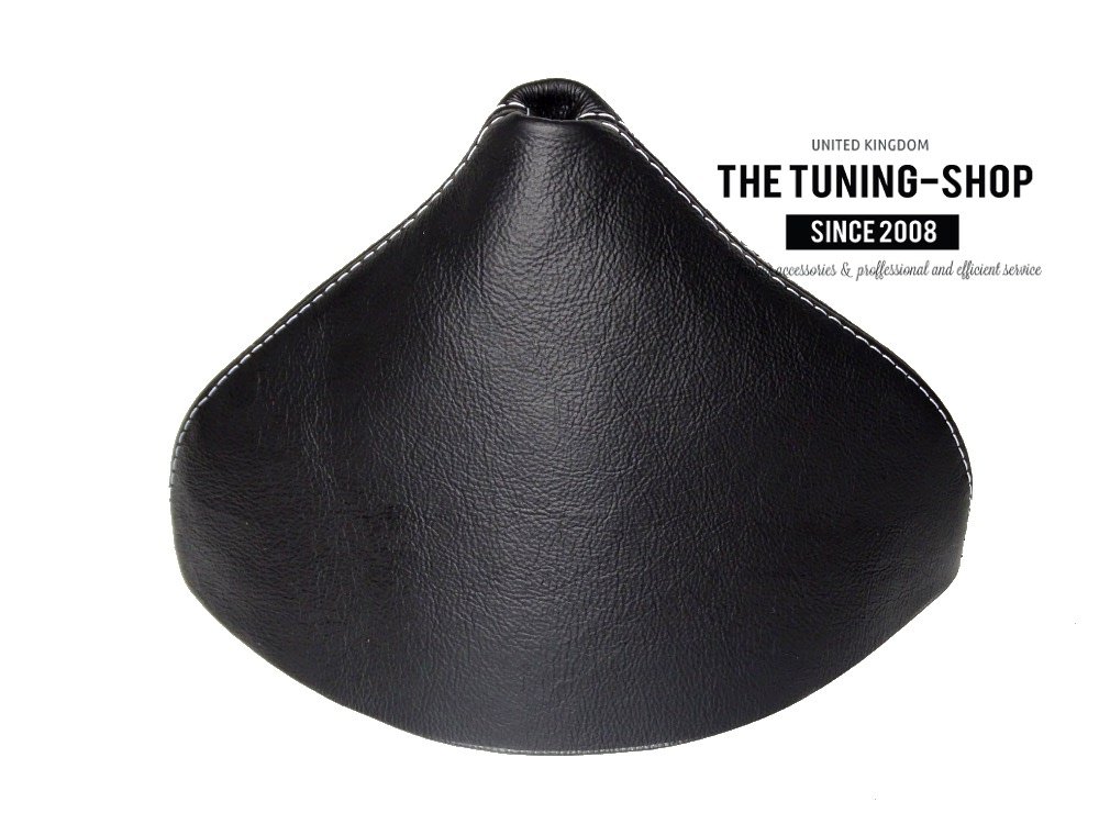 The Tuning-Shop for Chrysler PT Cruiser 2004-10 Shift Boot Black Genuine Leather White Stitching