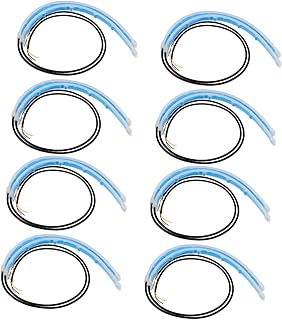 ibasenice 8 Peças Luz De Corrida De Carro De Cor Dupla Flexível Para Passeio Diurno Barra De Farol LED Flexível Barra De Luz LED Para Porta Traseira Faixa De Farol LED Epóxi Para