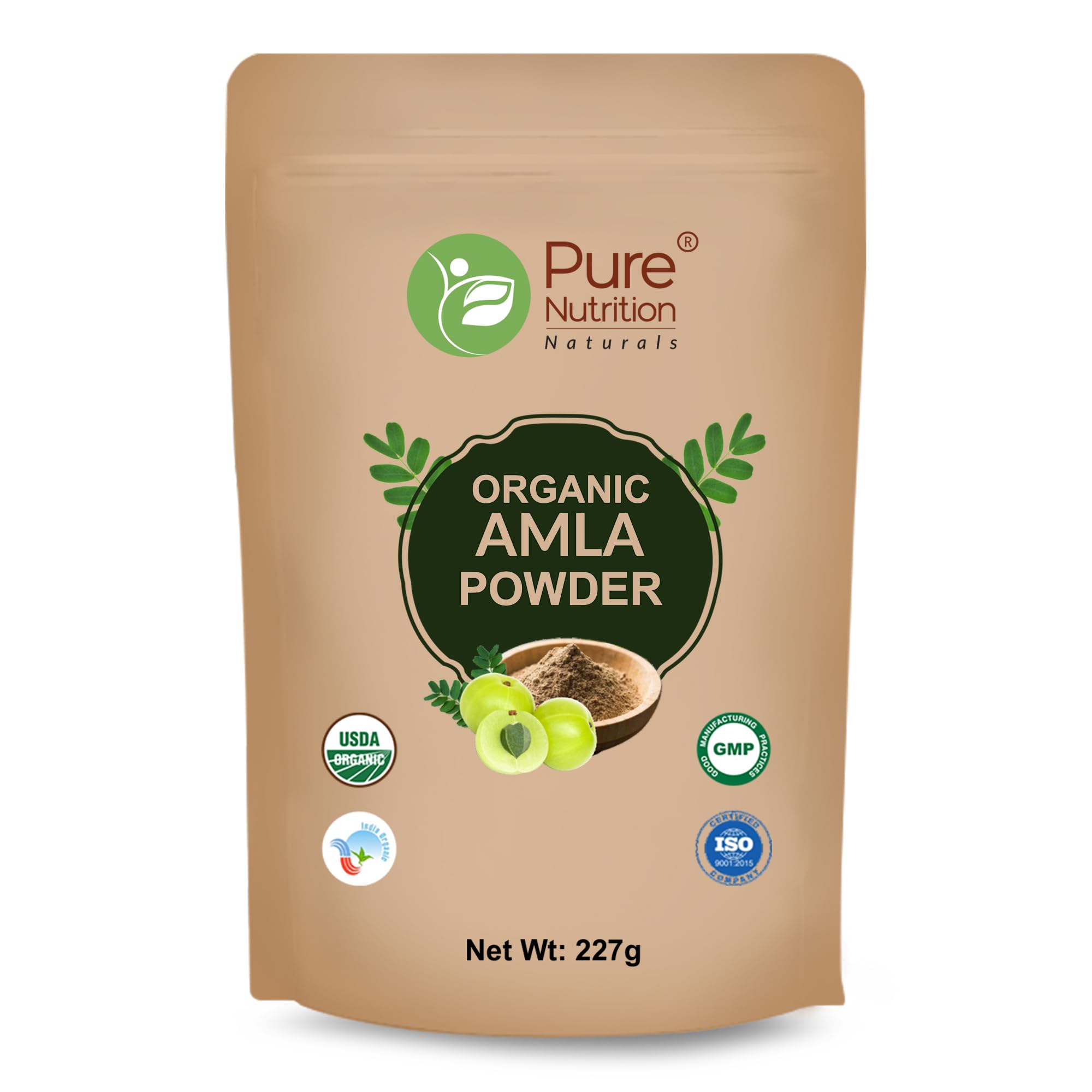 Pure Nutrition Organic Amla, Indian Gooseberry Powder (Emblica Officinalis) Rich In Vitamin C | Boosts Immunity | Natural Blood Purifier | Supports Skin & Hair Health |USDA Organic - 227g (Pack 3) (B0D7DK4XC9) Amazon Price History, Amazon Price Tracker