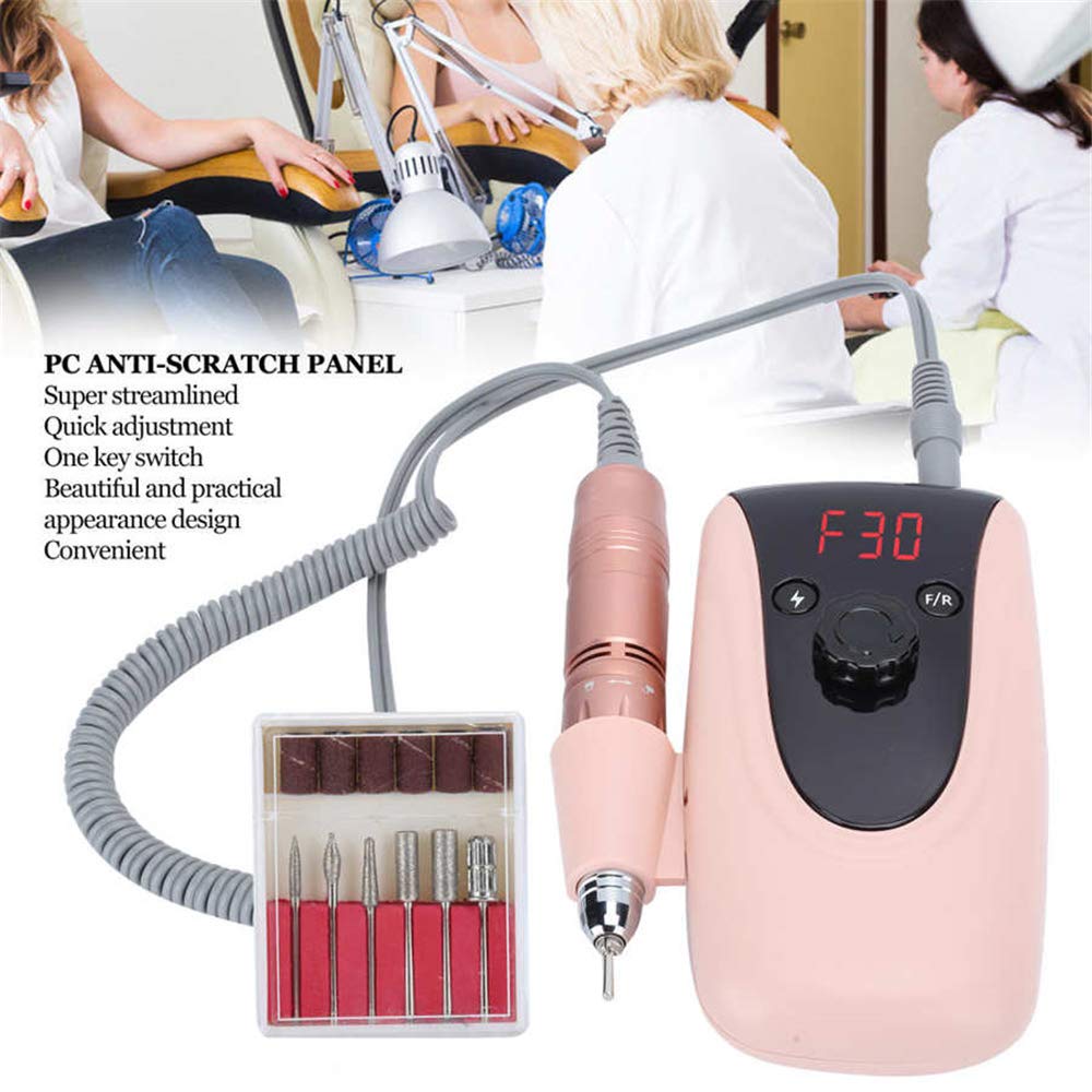 Trapano elettrico per unghie per unghie acriliche e unghie in gel, lima per unghn gel, lima per unghie elettrica portatile ricaricabile, strumenti per manicure e pedicure, lucidatura con kit