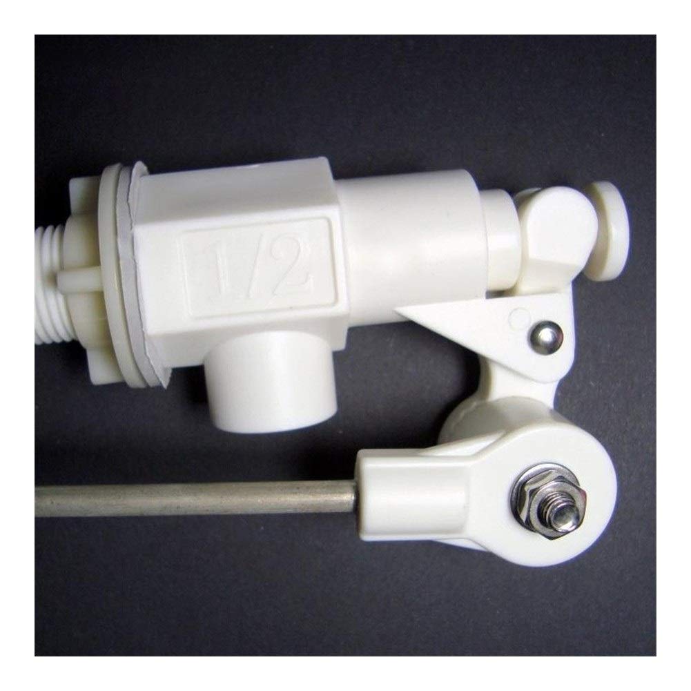 DOLUNTO Válvula de Esfera Flotante Horizontal Vertical de Doble válvula de Flotador del Tanque de Agua fría Caliente vástago de Control de Flujo Cisterna PC 1 Specification : 1 Inch (White)