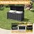 Fancyango 75 Gallon Outdoor Deck Box Waterproof, Large Storage Box for Patio, Resin Storage Bench Lockable for Garden Tools, Package Delivery, Black