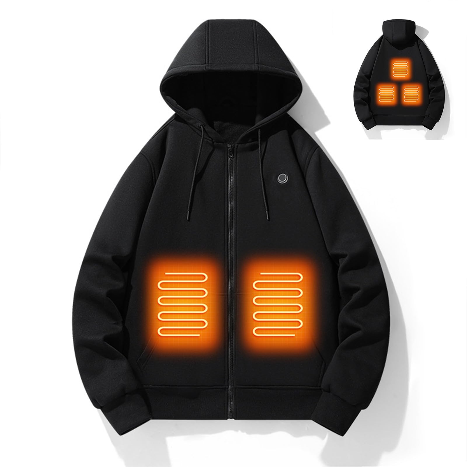 Generisch Sudadera con capucha para hombre sudadera con capucha para hombre otoño e invierno calefacción sudadera casual con capucha sudadera no contiene batería