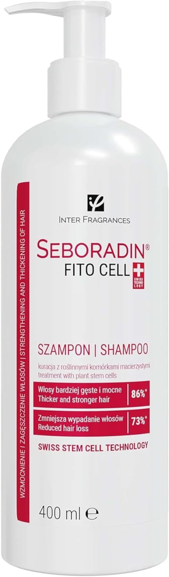 FITO CELL Hair Shampoo for Stronger Hair 400 ml Hair Loss and Regrowth Swiss Technology Stem Cells Phytocelltec Malus Domestica Hair & Scalp Treatment Hair Care Hair Products