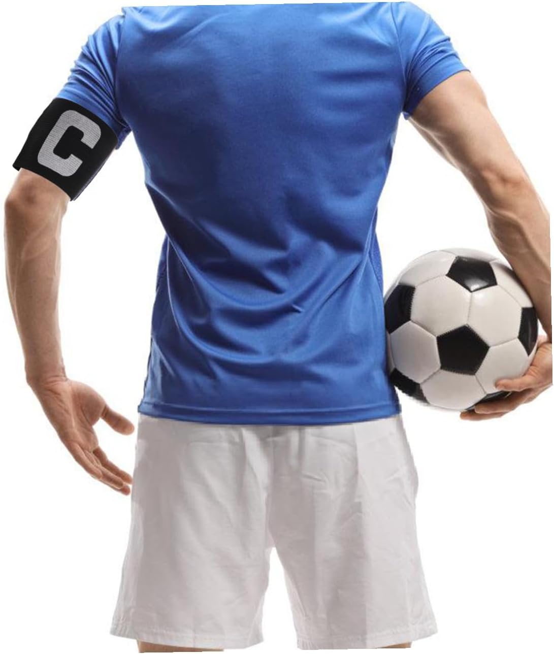 LIOOBO Soccer Captain Armbands Set of 3 Black Flexible Bands Ideal for Football Hockey Rugby More Sports Activities