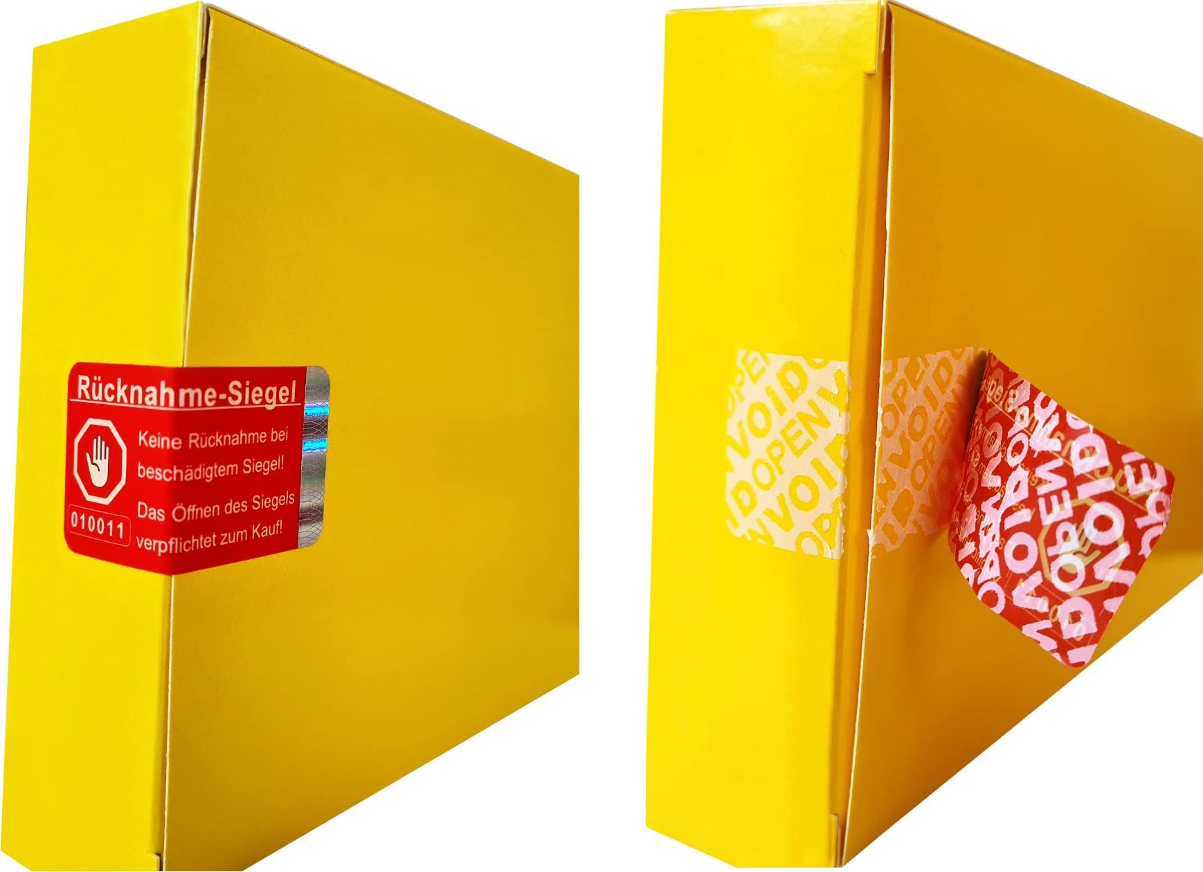 1200 pezzi – Sigilli di ritiro 48 x 25 mm rosso – Sigillo di sicurezza, sigillo di qualità, etichette di sicurezza, etichette autoadesive, etichette per sigilli