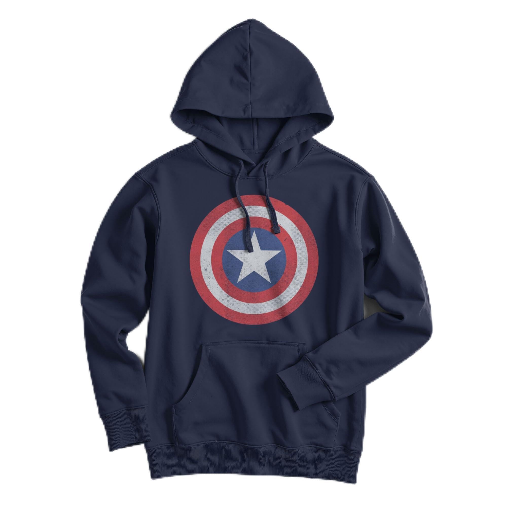 Marvel Męska bluza z kapturem Captain America Classic Shield Pull Over
