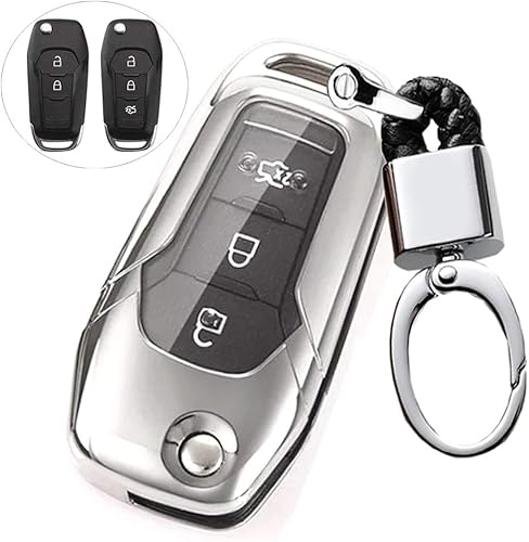 Miniatura 3 de ROYALFOX - Funda para llave remota de 2 o 3 botones, de poliuretano termoplástico suave, para modelos 2015, 2016, 2017, 2018 de Ford F150, F250,