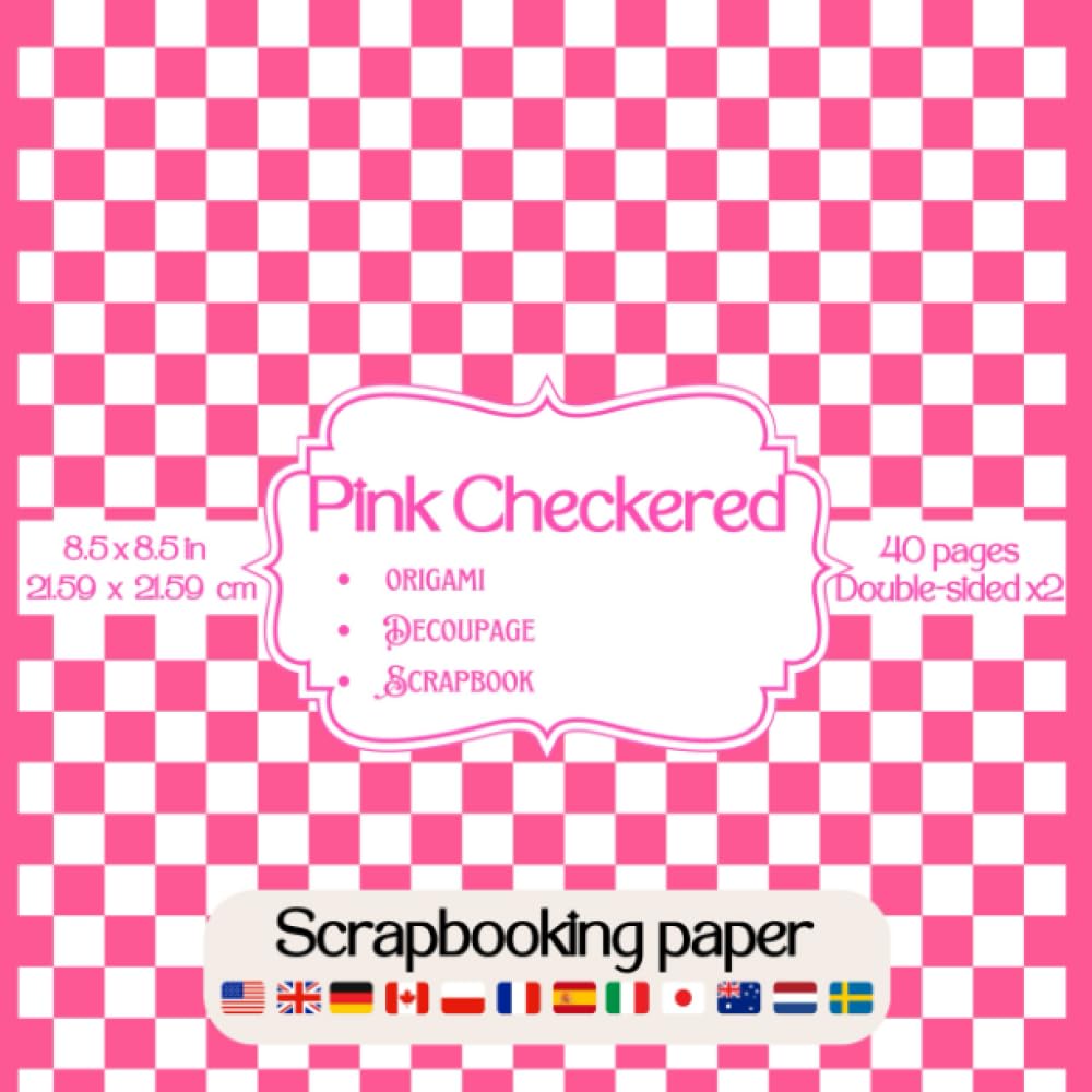 Pink And White Checkered Paper Scrapbooking Red & White Checkered