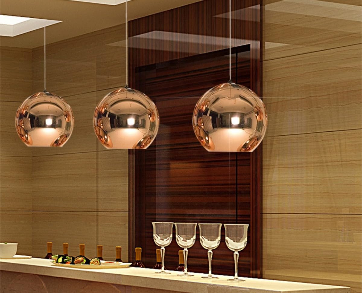 Amazon.co.jp : JLOWCO ペンダントライト 3灯 ボール型 ガラスシェード