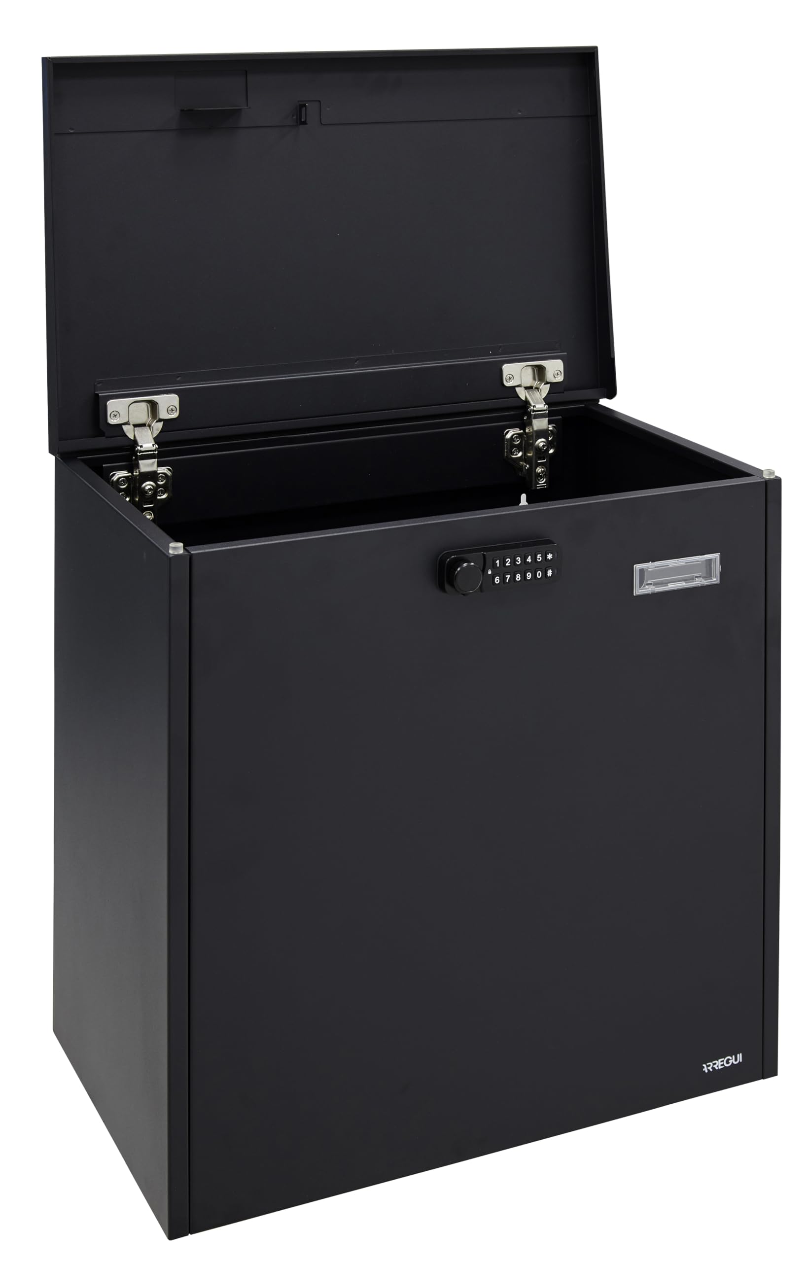 ARREGUI Bigpack Base Electrónico EP2104E Buzón Individual de Paquetería con Apertura Electrónica | Buzón de Acero para Paquetes Grandes (Paquete Máximo: 47x46x24 cm) | Buzon Compras Online | Negro