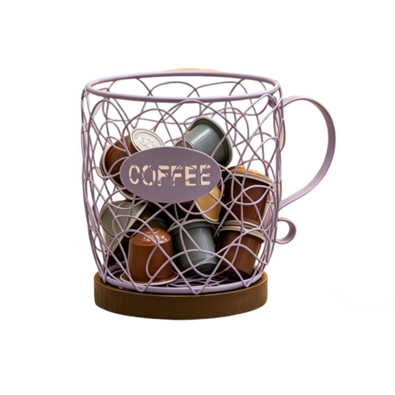 Kaeltsyn Sturdy Metal Coffee Pods Dispenser for Quick Access in Busy Morning Routines Space Saving Coffee Storage