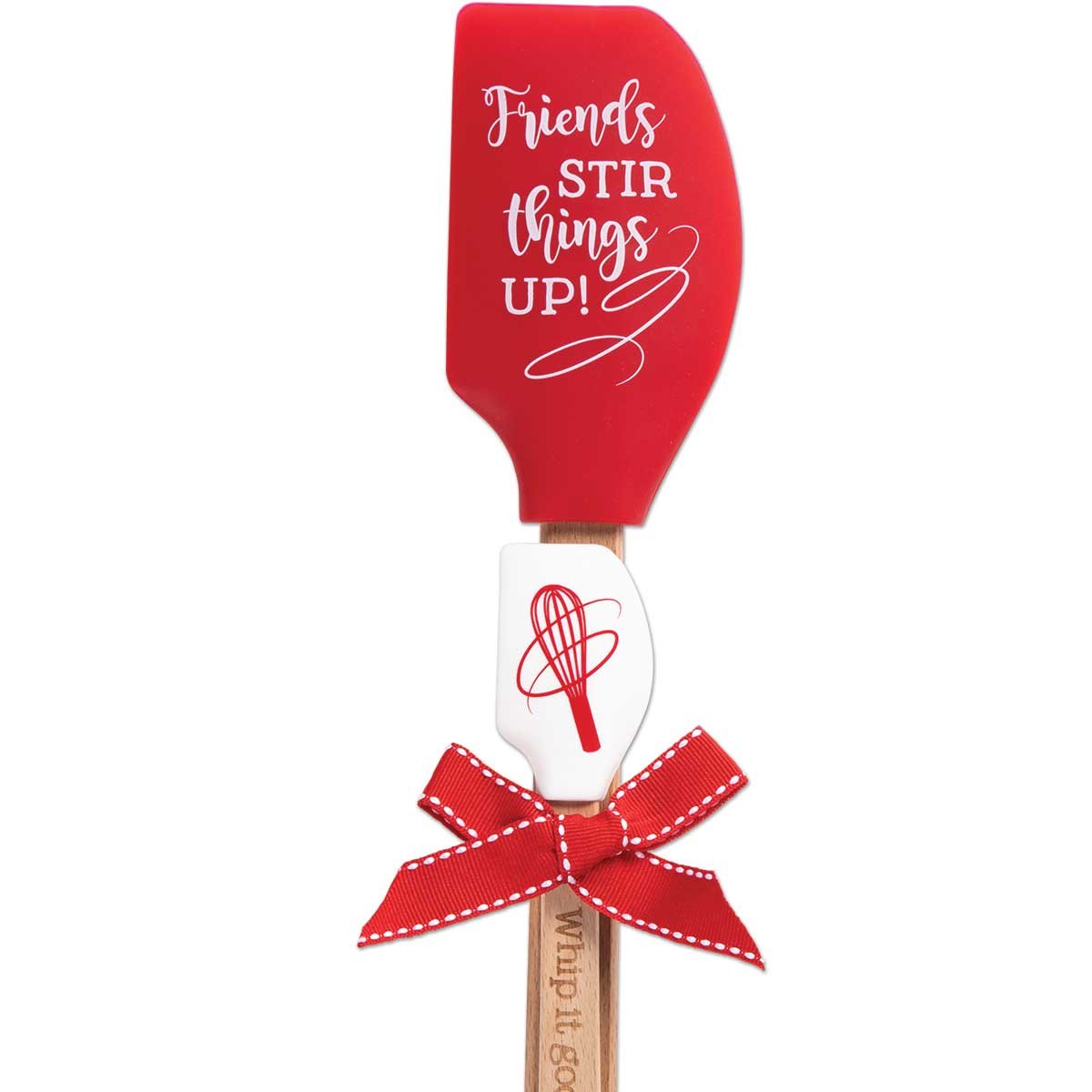Brownlow GiftsKitchen Buddies Silicone Spatula Set, 12.5 Inches, Friends Stir Things Up