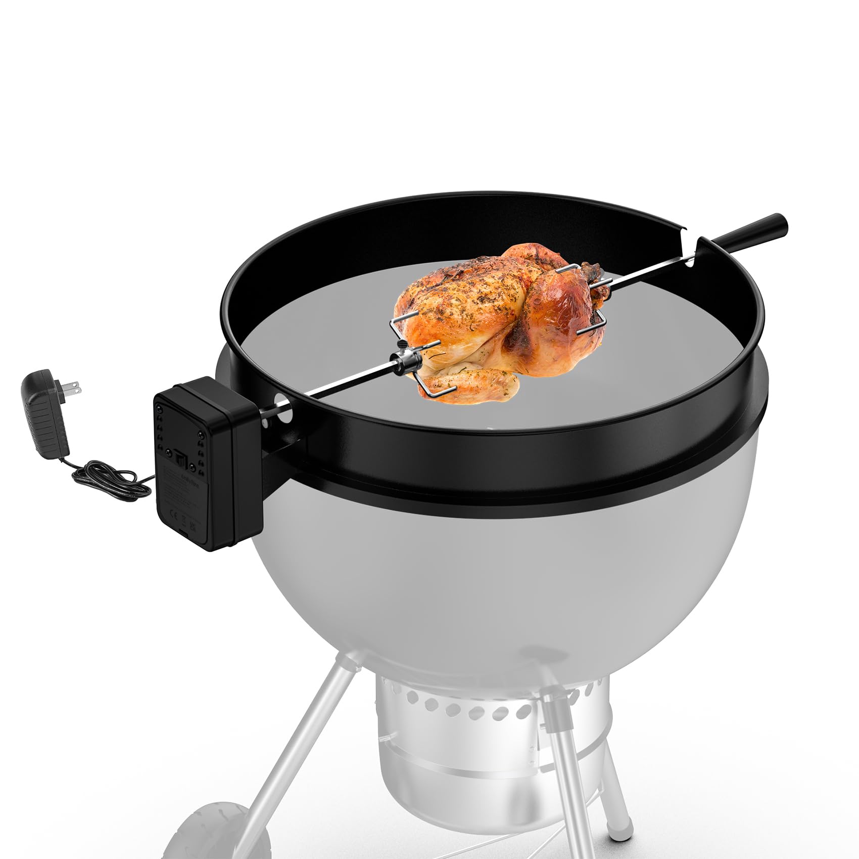onlyfire BRK-6201 BBQ Rotisserie Ring Kit for Weber 57 CM Kettle Grill