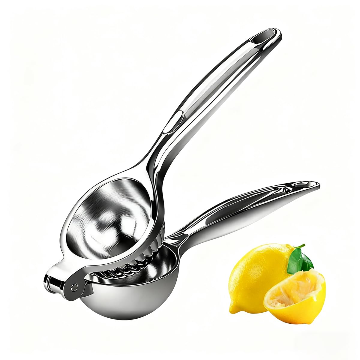 Lemon Squeezer Heavy Duty - Citrus Juicer Manual Hand Press for Lemon, Lime, Orange - Max Extraction Zinc Alloy Metal, Dishwasher Safe and Easy to Clean for Home Kitchen, Bar, Cocktails