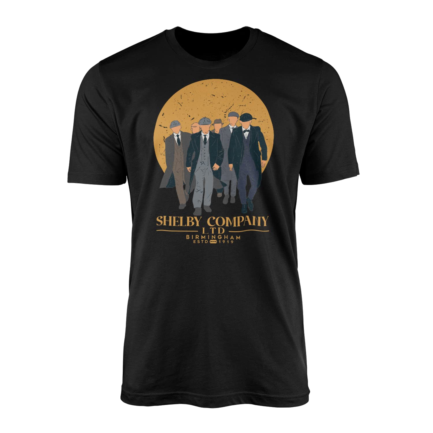 Shelby Company T-Shirt Top Black Tee Birmingham Period City Crime Drama Gang Gangster Irish TV Show Series World War Newsboy Flat Cap Blade Gift Present (Black, 3XL)