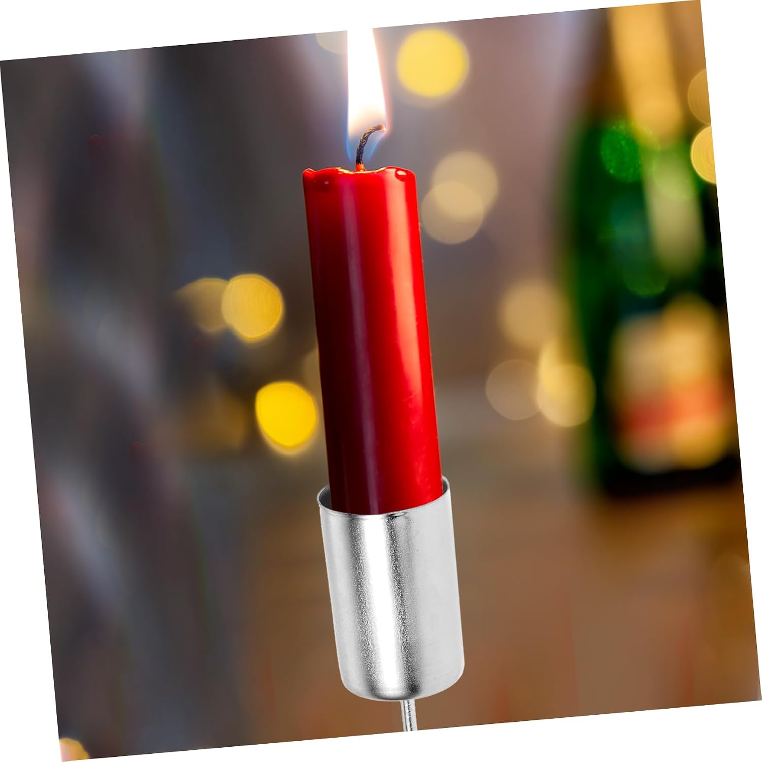 5pcs Festival Candle Holder Candle Cup Spike Insert for Christmas Decor Taper Holders for Festive Ambiance and Table Centerpiece