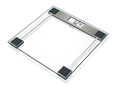 Beurer GS 11 Glass Bathroom Weight Scale I Quick Start Technology I With Transparent LCD Digital Display I Ultra-flat design I Maximum Weighing Capacity is 150 kg I 3 Years Warranty