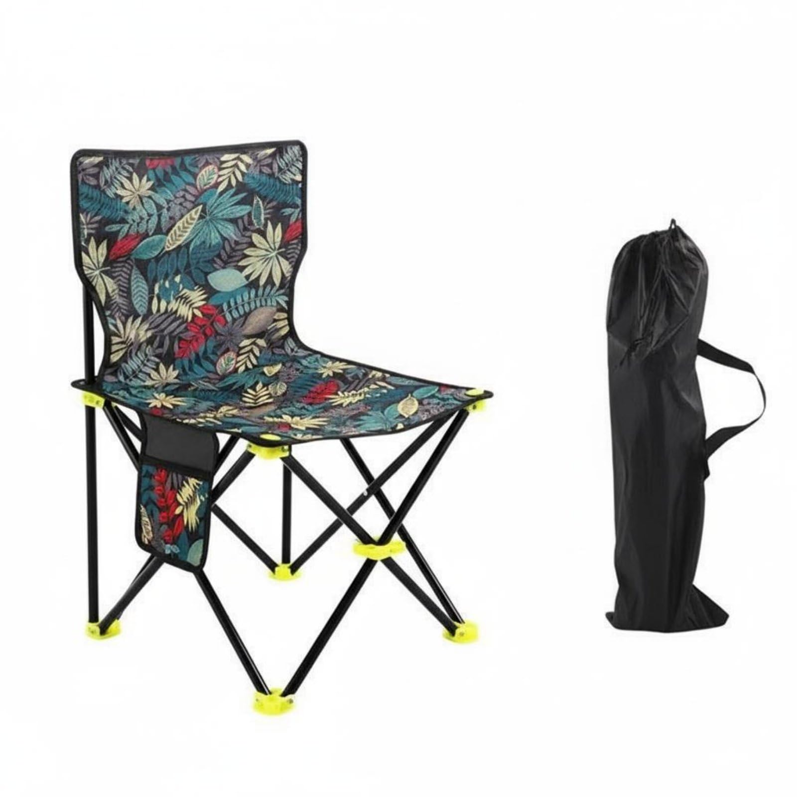 Baoblaze Sedia da Pesca Pieghevole Sedia Sgabello Seggiolino Portatile Oxford Metallo Leggera con Telaio E Piedini Antiscivolo Adatta a Pesca Campeggio Picnic, Xl, Con Presa