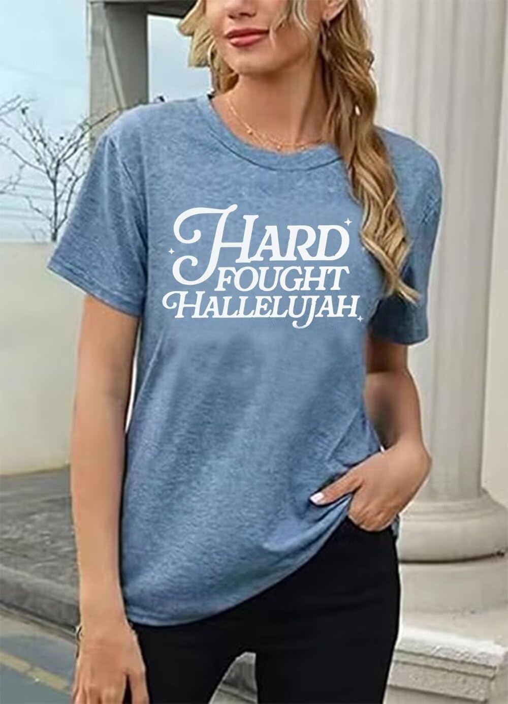 Christian Bible Verse Graphic T Shirt for Women Jesus Faith Casual Tee Tops Religious Sayings Short Sleeve Tshirt - Image 2