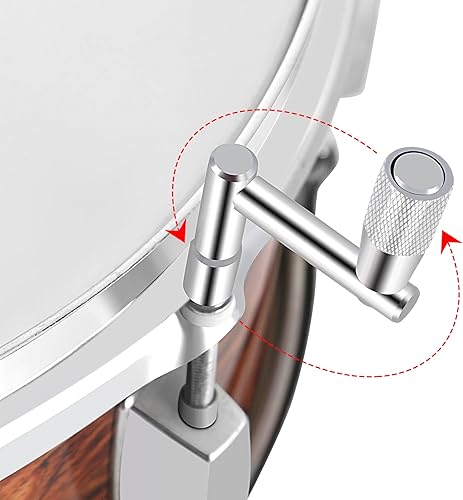 Vista 20 de EastRock Drum Keys - Paquete de 3 llaves de afinación de tambor con tecla de velocidad de movimiento estándar continuo, afinador universal de llave