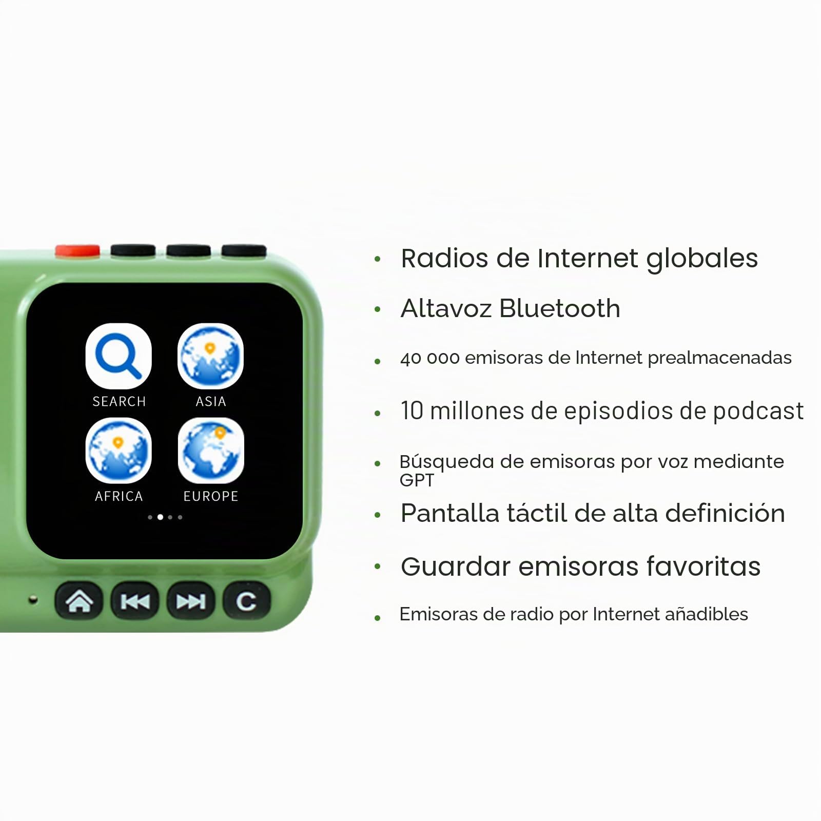 Choyong Voyager - Altavoz Bluetooth inalámbrico portátil con WiFi/4G, estación de radio por Internet, BT5.3, electrónica para el hogar, viajes, al aire libre