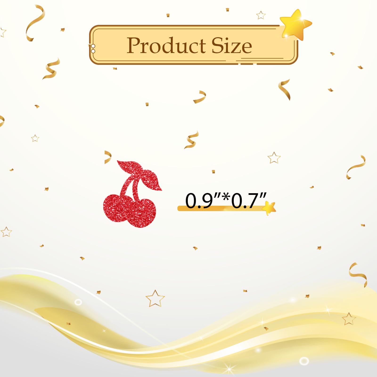 100pcs Cherry Confetti, Red Glitter Sweet Cherry Table Confetti for Baby Shower, Cherry Paper Scatters, Wedding/Fruit Themed 1st Birthday Party Table Decoration